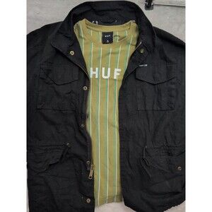 Bundle Lot HUF Weed Marijuana Jacket Large Long Sleeve Striped Shirt Medium